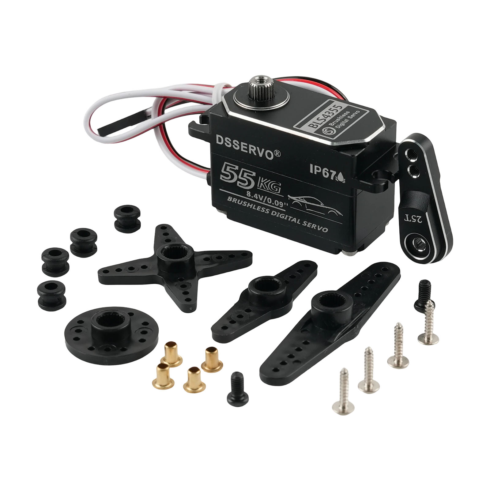 Rc Hobby Shops - Dsservo BLS4355 55 кг Низкопрофильный Цельнометаллический