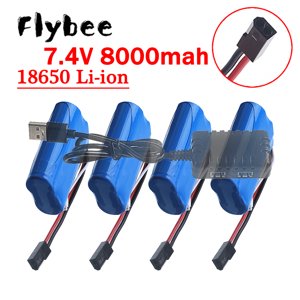 Rc Hobby Parts - Аккумулятор (5500 Plug) 18650 7.4V 8000
