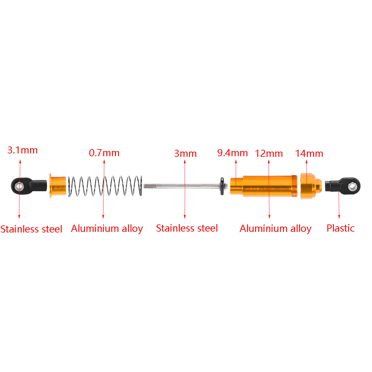 Амортизаторы с большим отверст – обзор и цена Shock Absorber Rc